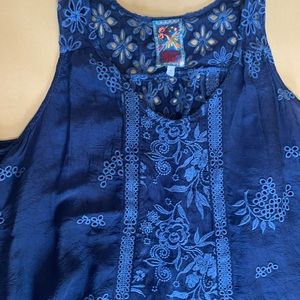 Johnny Was Halo Tonal Embroidered Tank - Medium